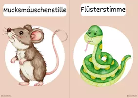 Vorschau - Präsentationen/Tafelbilder - Lautstärkeampel Tiere - Deckblatt