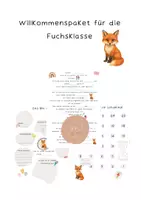 Vorschau - Arbeitsblätter - Wilkommenspaket Fuchsklasse - Deckblatt