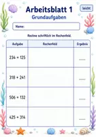 Vorschau - Arbeitsblätter - Schriftliche Addition | Mathematik Klasse 3 | 6 Arbeitsblätter als PDF - Seite 1