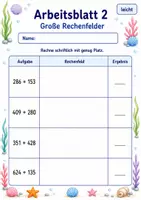 Vorschau - Arbeitsblätter - Schriftliche Addition | Mathematik Klasse 3 | 6 Arbeitsblätter als PDF - Seite 2