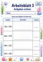 Vorschau - Arbeitsblätter - Schriftliche Addition mit Übertrag | Mathematik Klasse 3 | 6 Arbeitsblätter als PDF - Seite 3