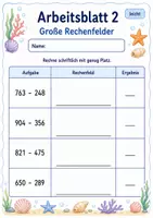 Vorschau - Arbeitsblätter - Schriftliche Subtraktion | Mathematik Klasse 3 | 6 Arbeitsblätter als PDF - Seite 2
