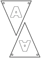 Vorschau - Mal- und Bastelvorlagen - Namens-Wimpelkette ABC: Einschulung & Schulanfang, Klassendeko & Fensterbilder zum Ausmalen - Seite 2