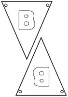 Vorschau - Mal- und Bastelvorlagen - Namens-Wimpelkette ABC: Einschulung & Schulanfang, Klassendeko & Fensterbilder zum Ausmalen - Seite 3