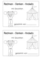 Vorschau - Arbeitsblätter - Knobelheft Gewicht differenziert - Seite 1