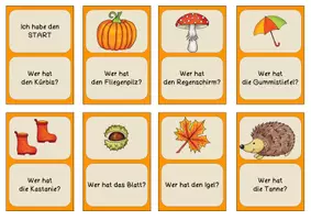 Vorschau - Spiele - Leseschlange zum Thema Herbst - Klasse 2 - Seite 1