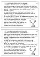 Vorschau - Arbeitsblätter - Lesen & Rätseln: Wer hat den Pokal? (Freebie) - Seite 2