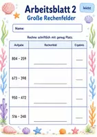 Vorschau - Arbeitsblätter - Schriftliche Subtraktion mit Übertrag | Mathematik Klasse 3 | 6 Arbeitsblätter als PDF - Seite 2
