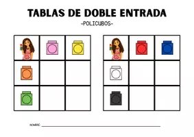 Vista previa - Hojas de trabajo - Tablas de doble entrada con policubos - Portada