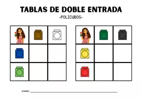 Vista previa - Hojas de trabajo - Tablas de doble entrada con policubos - página 2