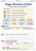 Vorschau - Arbeitsblätter - Wahlslogans und Plakate Arbeitsheft Klasse 5 bis 6 Schulstart Klassensprecherwahl sachlich gestalten - Seite 1
