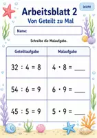 Vorschau - Arbeitsblätter - Umkehraufgaben Einmaleins | Mathematik Klasse 3 | 6 Arbeitsblätter als PDF - Seite 2