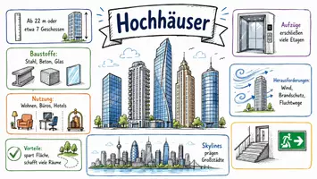 Vorschau - Arbeitsblätter - Arbeitsblätter zum Thema "Hochhaus" + Lösung & MP3 + Infografik - Seite 1