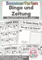 Vorschau - Arbeitsblätter - Sommer Ferienbingo - Deckblatt