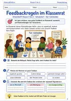 Vorschau - Arbeitsblätter - Feedbackregeln im Klassenrat Arbeitsheft Klasse 5 bis 6 Schulstart fair rückmelden - Deckblatt