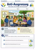 Vorschau - Arbeitsblätter - Anti-Ausgrenzung Arbeitsheft Klasse 5 bis 6 Schulstart Gemeinschaft stärken - Deckblatt