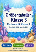 Vorschau - Arbeitsblätter - Größentabellen Klasse 3 | Mathematik Klasse 3 | 6 Arbeitsblätter als PDF - Deckblatt