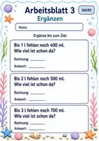 Vorschau - Arbeitsblätter - Sachaufgaben mit Rauminhalten | Mathematik Klasse 3 | 6 Arbeitsblätter als PDF - Seite 3