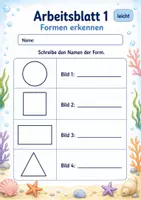 Vorschau - Arbeitsblätter - Geometrische Formen Klasse 3 | Mathematik Klasse 3 | 6 Arbeitsblätter als PDF - Seite 1