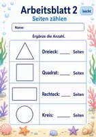 Vorschau - Arbeitsblätter - Geometrische Formen Klasse 3 | Mathematik Klasse 3 | 6 Arbeitsblätter als PDF - Seite 2