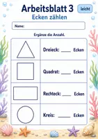 Vorschau - Arbeitsblätter - Geometrische Formen Klasse 3 | Mathematik Klasse 3 | 6 Arbeitsblätter als PDF - Seite 3