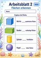 Vorschau - Arbeitsblätter - Geometrische Körper Klasse 3 | Mathematik Klasse 3 | 6 Arbeitsblätter als PDF - Seite 2