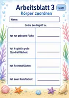 Vorschau - Arbeitsblätter - Geometrische Körper Klasse 3 | Mathematik Klasse 3 | 6 Arbeitsblätter als PDF - Seite 3