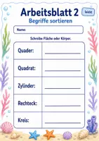 Vorschau - Arbeitsblätter - Flächen und Körper Klasse 3 | Mathematik Klasse 3 | 6 Arbeitsblätter als PDF - Seite 2