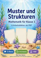 Vorschau - Arbeitsblätter - Muster und Strukturen Klasse 3 | Mathematik Klasse 3 | 6 Arbeitsblätter als PDF - Deckblatt