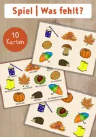 Vorschau - Spiele - Herbst | Spiel | Was fehlt | DaF DaZ oder Grundschule - Deckblatt