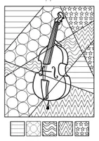 Vista previa - Hojas de trabajo - INSTRUMENTOS POP-ART 2 Con patrones - página 3