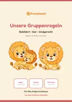 Vorschau - Fördermaterial/Inklusion - Gruppenregeln für die Kita – 20+ bebilderte Regel-Aushänge zum Ausdrucken (Bild + Wort) - Deckblatt