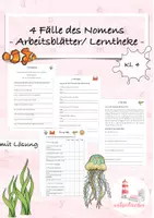Vorschau - Arbeitsblätter - 4 Fälle des Nomens Arbeitsblätter/ Lerntheke Klasse 4 - Deckblatt