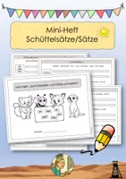 Vorschau - Arbeitsblätter - Miniheft Schüttelsätze und Sätze schreiben - Deckblatt
