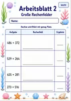 Vorschau - Arbeitsblätter - Schriftliche Addition dreistellig | Mathematik Klasse 3 | 6 Arbeitsblätter als PDF - Seite 2