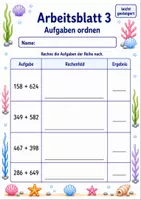 Vorschau - Arbeitsblätter - Schriftliche Addition dreistellig | Mathematik Klasse 3 | 6 Arbeitsblätter als PDF - Seite 3