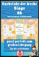Vorschau - Stationenlernen - Bingo Laut H - Lauterkennung und phonologische Bewusstheit - Buchstabe der Woche - Deckblatt