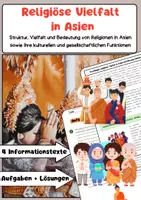 Vorschau - Arbeitsblätter - Religiöse Vielfalt in Asien: Buddhismus & Hinduismus - Deckblatt
