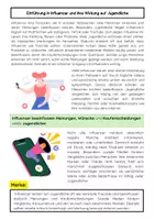 Vorschau - Arbeitsblätter - Influencer Kritik: Manipulation & Konsumismus - Seite 1