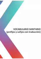 Vista previa - Otros - Vocabulario sanitario - página 1
