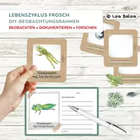 Vorschau - Stationenlernen - Frosch beobachten | DIY-Beobachtungsrahmen - Deckblatt