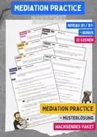 Vorschau - Unterrichtsreihen - Mediation Practice / Sprachmittlung / Kommunikationsprüfung Englisch (wachsendes Paket) - Deckblatt