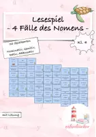 Vorschau - Stationenlernen - 4 Fälle des Nomens Lesespiel Klasse 4 - Deckblatt