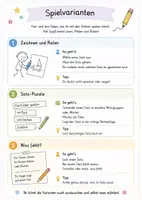 Vorschau - Arbeitsblätter - Lesen, malen und raten - Lesetraining, Leseförderung - Seite 1