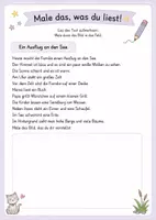 Vorschau - Arbeitsblätter - Lesen, malen und raten - Lesetraining, Leseförderung - Seite 3