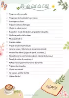 Aperçu - Outils du professeur - Professeur des écoles : to-do list de l'été - modèle nature - Page de couverture