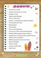 Aperçu - Outils du professeur - Professeur des écoles : to-do list de l'été - modèle carnet - Page de couverture