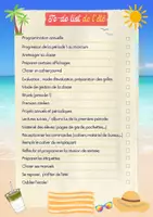 Aperçu - Outils du professeur - Professeur des écoles : to-do list de l'été - modèle plage - Page de couverture
