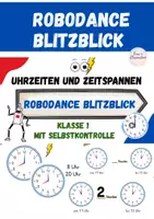 Vorschau - Präsentationen/Tafelbilder - Blitzblick Uhrzeiten und Zeitspannen für die digitale Tafel Kl 1 - Deckblatt