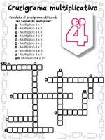 Vista previa - Hojas de trabajo - CRUSIGRAMA DE TABLAS DE MULTIPLICAR - página 2